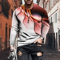 Muški modni casual okrugli vrat Pulover za ispis kratkih rukava majica bluza