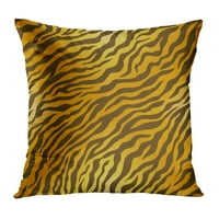 Narančasta kožna tigar uzorka kože u obliku kože džungla na ličje na jastuku
