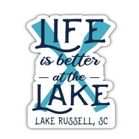 Jezero Russell South Carolina Suvenir Vinil naljepnica naljepnica za naljepnice sa 4 paketa