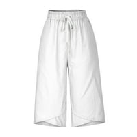 Fanxing akcija Ženske posteljine hlače Ljetne casual duksericke crtež visokog struka JOGGERS Cropped pantalone S, M, L, XL, XXL, XXXL