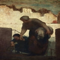 La Blanchisseuse, praonica, krajem 19. veka, Honre Daumier, Musee d'Orsay, Pariz, Francuska Poster Print