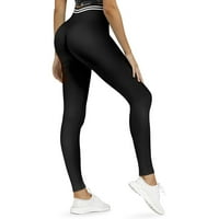 Ženske nogave vježbanje visoki struk sportski sportski kanal Dressy svakodnevno mekani savijanje crne tajice Solid vježbanje na tajicama Fitness Sports Trčanje Yoga Atletičke hlače Dukserice