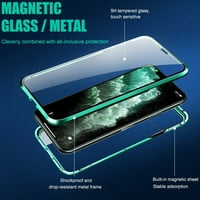Magnetni iPhone PRO MA Case Dvostrani kaljeni stakleni ekran zaštitni otvor i zaštita otporna na ogrebotine