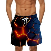 Tobchonp munja 3D štampanje muške kupaće kostime Ljetne kratke hlače Kartene ploče na plaži Plivanje Hlače kupaće kostim mens trčanje sportski crni l