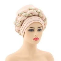 Modna ženska perla pletenica trake ruffle rak zamotavanje kape za spavanje satenske obložene kose za konef coneflower tinejdžer