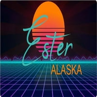 Ester Aljaska vinilna decal Stiker Retro Neon Dizajn