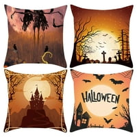Prinxy Halloween Print jastučnice za jastuk za kauč na kauč na kauču na kauč na kauč na kaučurki poklopac dekora Poklopac porodičnog jastučnica MULTICOLOR C