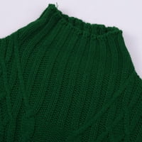 Vrhovi za žene jesen i zimske redovne turtleneck dugih rukava pletenih džempera