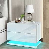 Moderna noćna stola LED svjetla noćna traka visoki sjaj s fiokom bijelom bojom