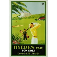 Kupi Art za manje 'Hyeres sin Golf Travel' javnim domenom Vintage reklame na omotane platno