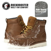 Rockorooster 6 Muške smeđe vodootporne i čelične čizme za cipele za odrasle e širine VAP858-10