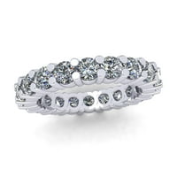 Prirodni dijamant 3.00CT okrugli rez zajednički prong ženska godišnjica vjenčana vječna bend prstena od punog 10k bijelo zlato G-H i1