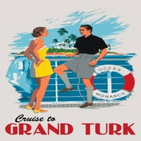 Krstarenje Grand Turk Vintage posterom
