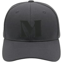 Daxton Strukturirana krivulja vizira za bejzbol hat 3D slova abecede, šešir ugljena crna slova m