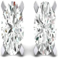 Jewelmore CTTW certificirane dijamantske naušnice 14k bijelo