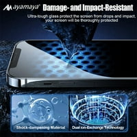 Zaštitnik ekrana Ayamaya dizajniran za iPhone kaljenog stakla za iPhone ultra prozirne protiv prstiju BUBBLE BUBBLY