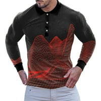 Košulje za muškarce Modni casual Sports Sažetak Digitalni ispis Kauta s dugim rukavima