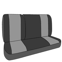 Caltrend Stražnji podijeljeni stražnji dio i čvrsti jastuk Neoprenske poklopce sjedala za 1995.- Volkswagen Golf - VW311-08PP svijetlo sivi umetnik s crnom oblogom