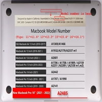 Kaishek plastična Hard Shell Compatibible Objavljen MacBook Pro 16 XDR displej dodirni ID + crni poklopac poklopca tipkovnice: crvena serija 0007