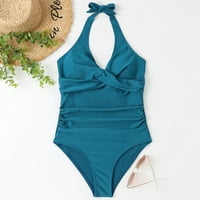 Žene jednodijelno kupaće kostime Modni ronilački ronilački dan SOLID DEEP V GASTED Ljetni bikini zazor