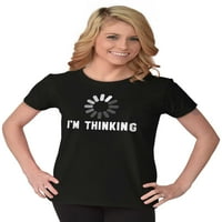 Thinct Loading Computer Nerd Geek ženska majica Dame Tee Brisco Marke 2x