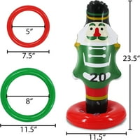 Božićni orah za prsten izbacivanje božićne igračke igračke na naduvavajuće prsten bacanje Dječje porodice božićna zabava ureda na raspolaganju na otvorenom Igre na otvorenom
