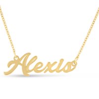 Superjeweler Alexis Natplatna ogrlica u zlatu, sva imena dostupna za žene, tinejdžere i djevojke