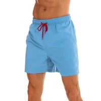 Ecqkame muški kupaći kostimi Sportski kratke hlače Swim deblice Clearence Muške Čvrsto prozračne čipke vodootporne četvrtine hlače plaže kratke hlače Sportske casual hlače svijetlo plavo xxxl