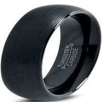Šarmantni nakit Tungsten Vjenčani prsten za muškarce Žene Udobnost Fit crni dovodni četkica za životnu garanciju 10,5