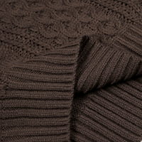 SKPBlutn prevelizirana dukserica za žene pulover vrhove V-izrez pletena temperament C Immuter zimski pad dugih rukava plusni džemper od plugopada