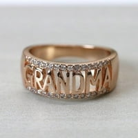 HOMCHY Jednostavni prsten modni ženski prstenski prsten Rhinestone inlaid Prsten za prsten za prsten ljetni nakit
