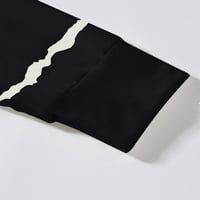 Bluza Striped dugih rukava Ležerne prilike Ležerne prilike za žene Crne 2xL