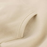 Ženski dukseri Basic Pismo labavi kapuljač dugih rukava džepni pad pulovera