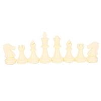 Tebru Chessmen set, plastični šahovski set International Chess Game Kompletni šahovni set sa crnim i bijelim jastukom