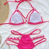 Kupaći kostimi za žensku modnu temmu Kontrola kupaćih kupaćih kupaćih kostimi Push up bikini ljetni bikini cvjetni bikini dobivaju uskrsnu vlast Moje narudžbe Uskrs vruće ružičaste L