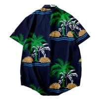 Muška djeca Havajska košulja Palm Tree Seaside Hawaiian tiskani gumb dolje na plaži Ljetna majica