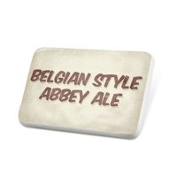 Porcelein pin belgijski stil opatije ale pivo, vintage stil lapel značka - neonblond