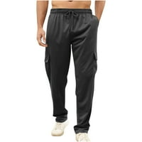 Aufmer klirence za muškarce povlačenje traper capris mužjalni puni casual džepovi na otvorenom ravno tipom fitness hlače sportske hlače pantalone