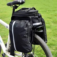 Biciklističke torbe za bicikle za stražnji nosač, vodootporni sa sedlom bicikala sa reflektorima, naramenicama, džepovima sa zatvaračem i bocama CAS