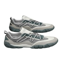 Leuncero Muške tenisice Udobne cipele čipke up casual cipele lagane šetnje treneri siva plava 8