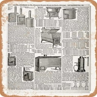 Metalni znak - Sears katalog reprodukcija stranice sa presenjem sijena PG. - Vintage Rusty izgled