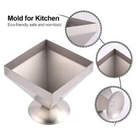 Četiri piramidalna kalupa od nehrđajućeg čelika praktična kalupa za hlađenje za kuhinje za kuhinju