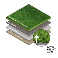 Goasis travnjak Umjetna trava TURF 13x30ft, visina hrpe prilagođene veličine Zelena umjetna travnata tepih za unutarnju vanjsku baštu