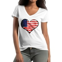 4. jula majica za žene, V-majice za žene, 3D tisak Ženska majica kratkih rukava, žene 2xS-8xl veličine vrhova