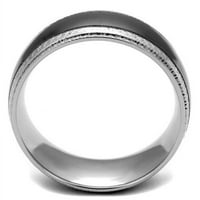 Luxe nakit dizajna unise dva tona IP lagana crnog prstena od nehrđajućeg čelika - veličine