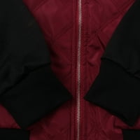 Modna žena dugih rukava majica jesen patchwork bluza jakna patentni kaput vrhovi hot6sl4883546