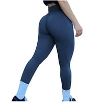 Atletska fitness sportske hlače Ženske joge gamaše Workout Yoga hlače Radne hlače Moda Žene Yoga Tajice Fitness Trčanje Teretana Dame Sportske pantalone Plavi XXL