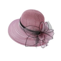 Booker Ženski šešir mladenke Bridal Vjenčana čajna zabava Široka rub Ljetna kačka za sunčanje