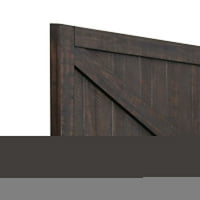 Benzara BM tranzicijska drvena kraljica sised kreveta sa ploče u stilu daske, smeđa