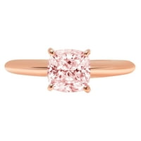 1.5ct jastuk rezan ružičasti simulirani dijamant 14k ružičasti ružičasti zlato graviranje izjava godišnjica angažovanja vjenčanog pasijansa veličine 7,75